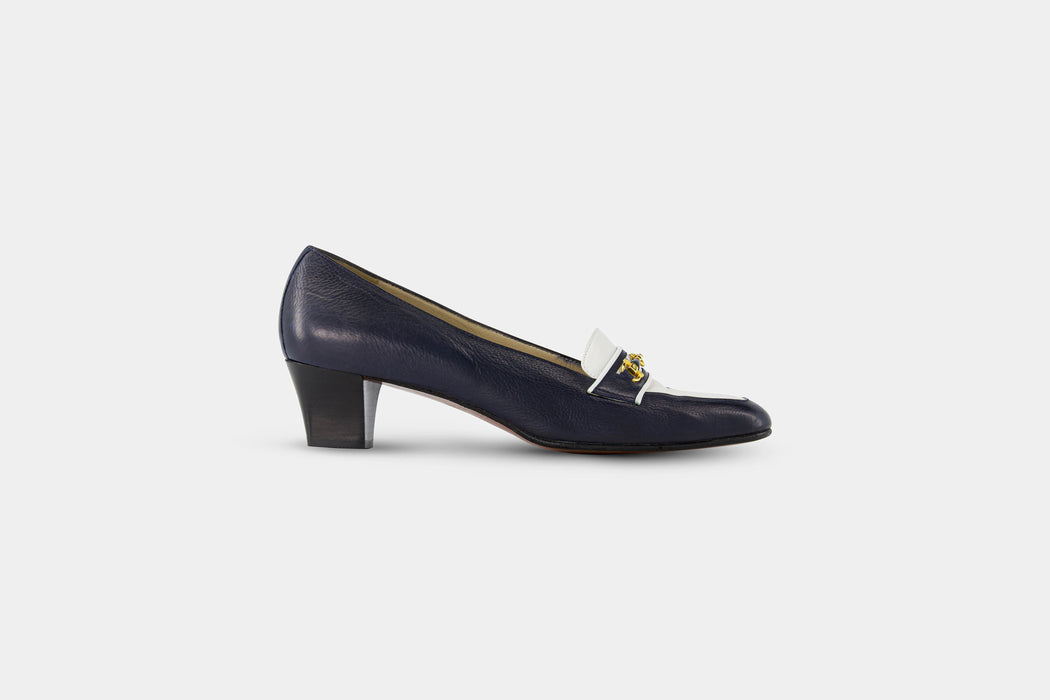 Bally heel loafers- Navy EU 39