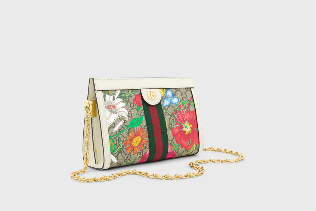 Limited Edition Gucci Ophidia Flora Chain Shoulder Bag