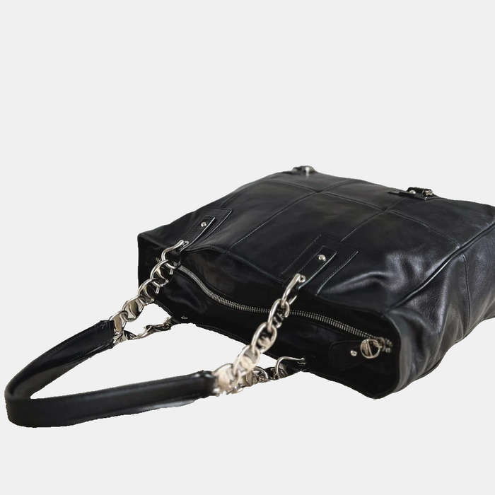 Salvatore Ferragamo Leather Chain Bag - Black