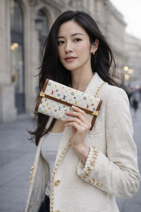 Louis Vuitton Multicolore Monogram Sarah Wallet – White (Early 2000s)