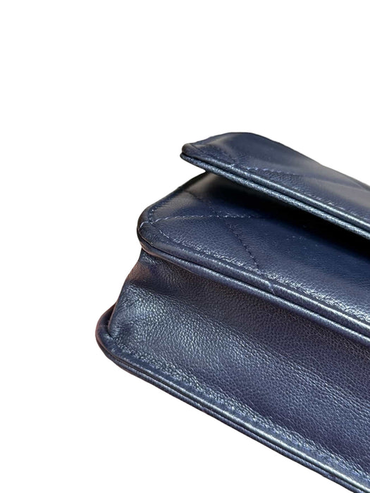 Chanel 19 Wallet on Chain WOC Navy Quilted Leather Crossbody Bag