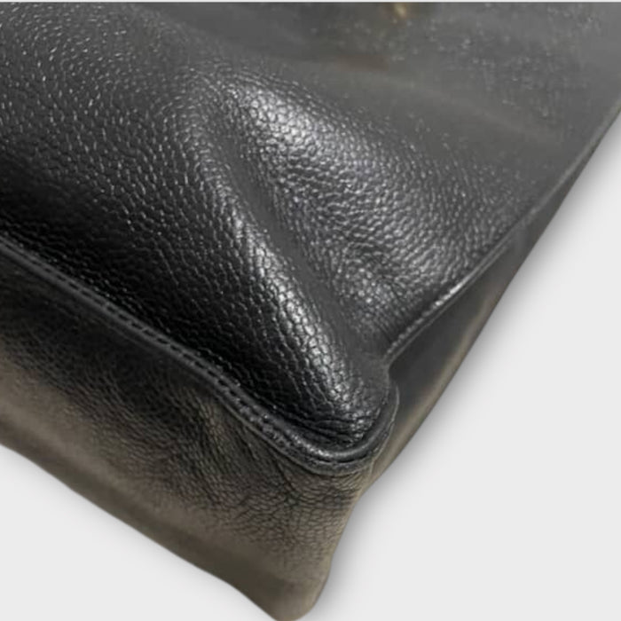 Chanel CC timeless vintage caviar tote black bag