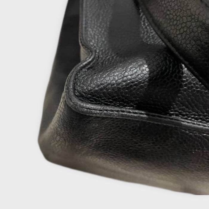 Chanel CC timeless vintage caviar tote black bag