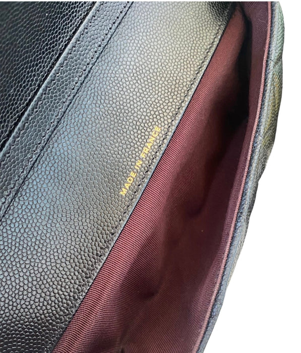 Chanel Sunglasses Black Caviar Leather Crossbody Bag