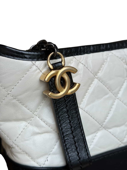 Chanel Gabrielle Small Hobo Bag – Black & White Quilted Leather