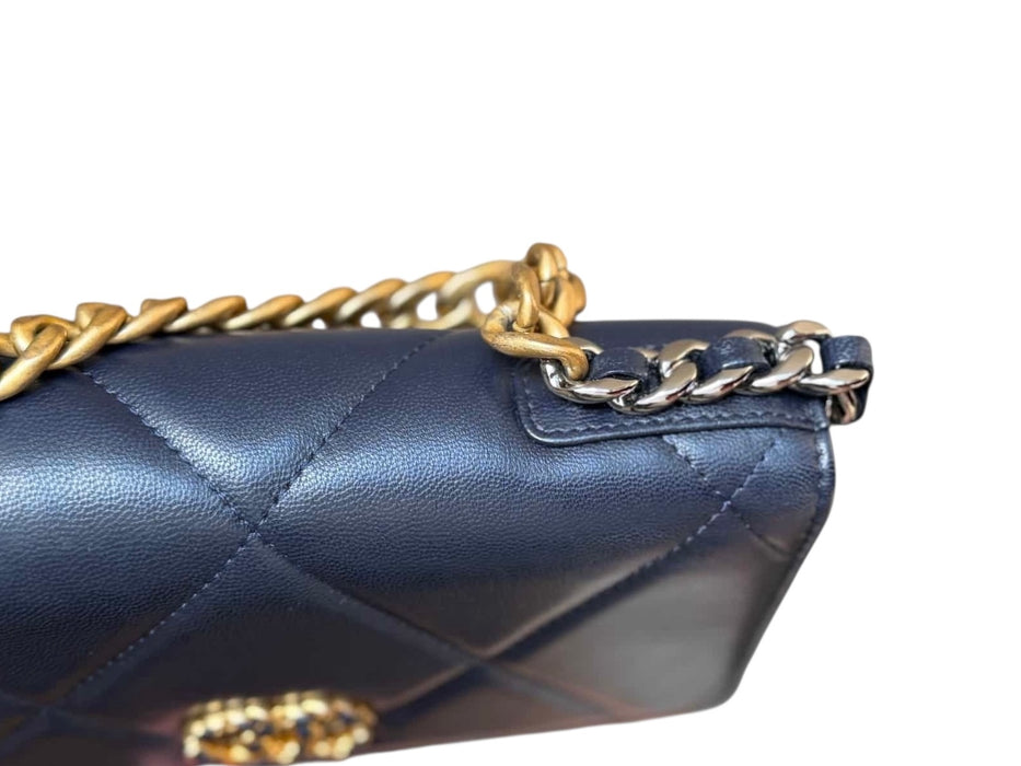 Chanel 19 Wallet on Chain WOC Navy Quilted Leather Crossbody Bag