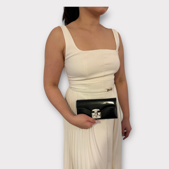 Gucci Lady Lock Calf Skin Wallet on Chain (WOC) - Black