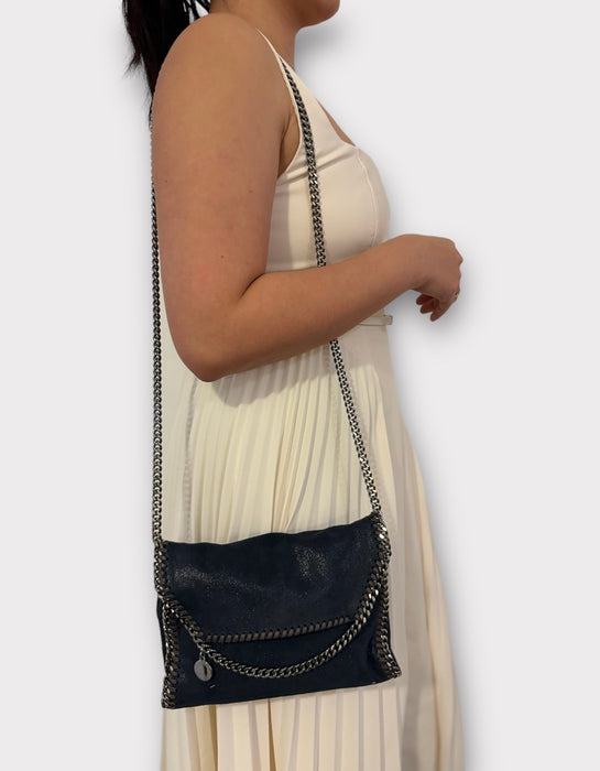 Stella McCartney Falabella mini shoulder bag- navy