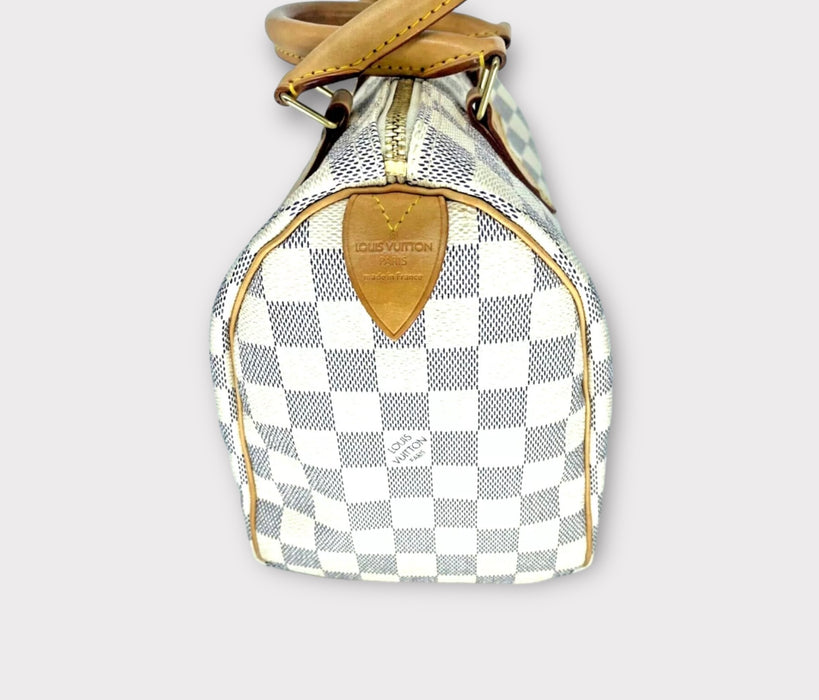 Louis Vuitton Damier Azur Speedy - White