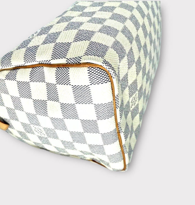 Louis Vuitton Damier Azur Speedy - White