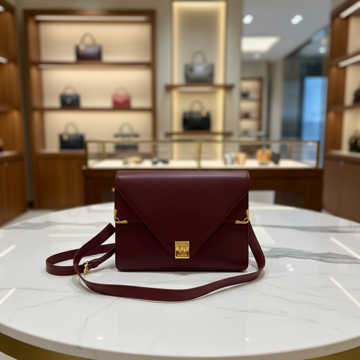 Cartier Must de Cartier Vintage Bag Burgundy | Luxe Indulgence