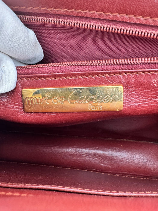 Cartier Must de Cartier Vintage Bag Burgundy | Luxe Indulgence
