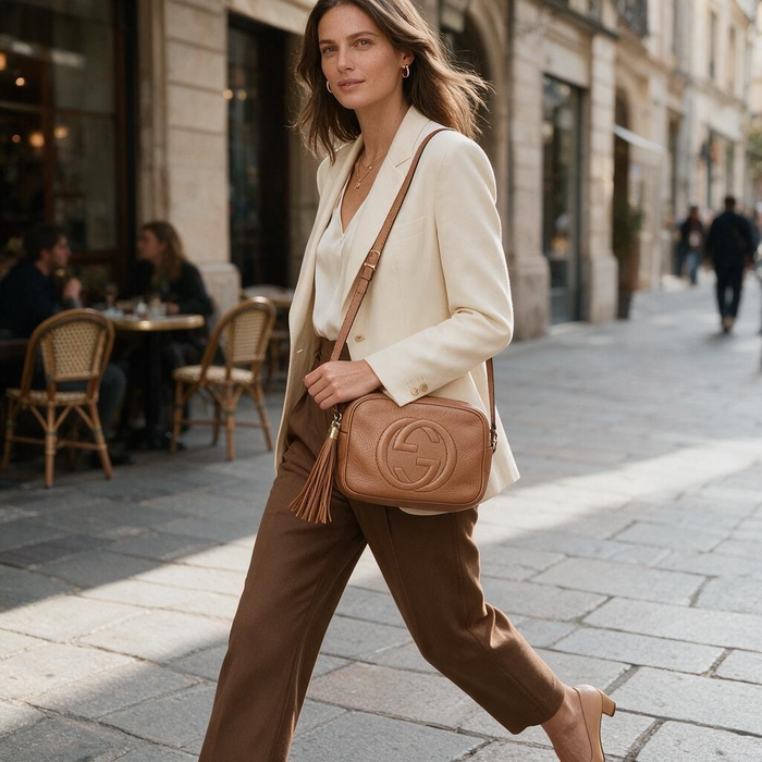 Gucci Soho Disco Tan Leather Crossbody Bag | Luxe Indulgence