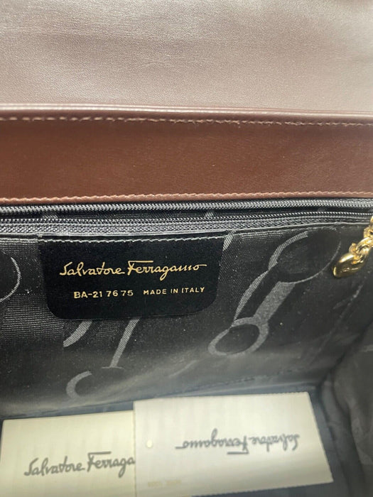 Salvatore Ferragamo Classic Vara Bow Tote - Brown