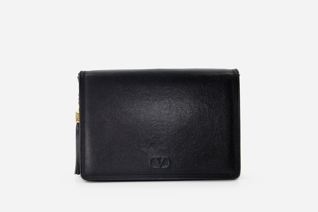 Valentino crossbody leather  bag- Black