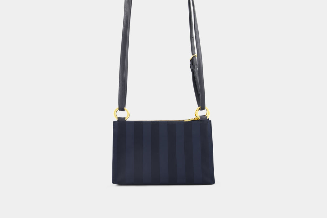 Valentino striped crossbody bag- Navy