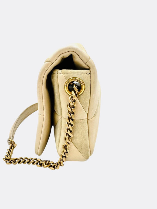 YSL Jamie Beige Suede & Leather Bag | Luxe Indulgence