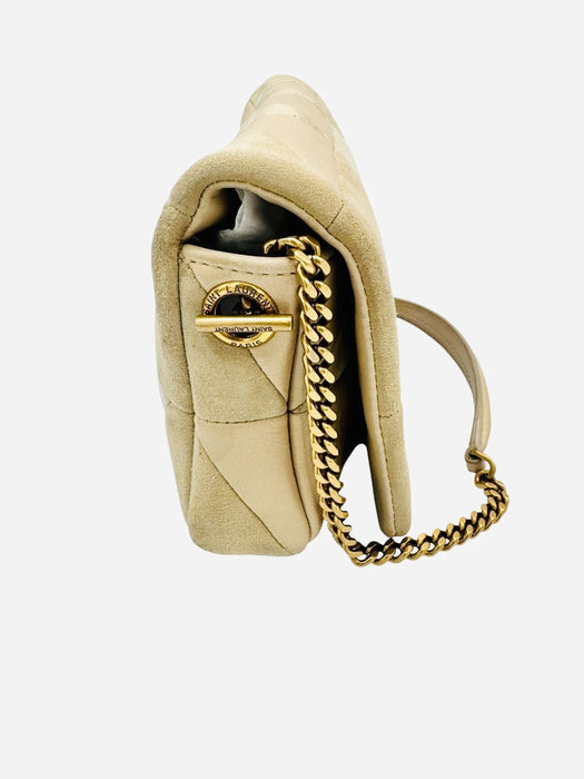 YSL Jamie Beige Suede & Leather Bag | Luxe Indulgence