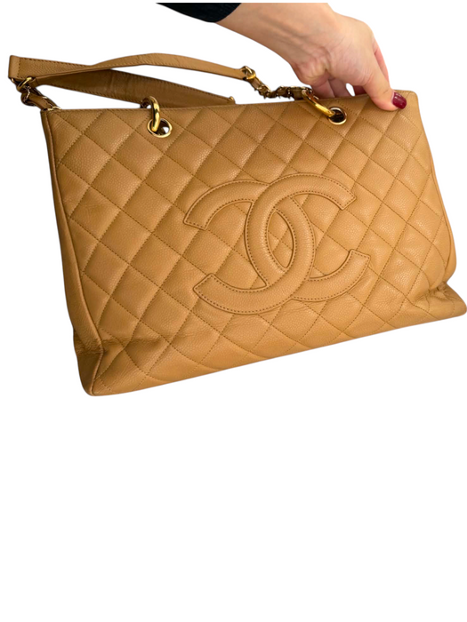 Chanel GST 34cm Dark Beige Caviar Tote | Luxe Indulgence