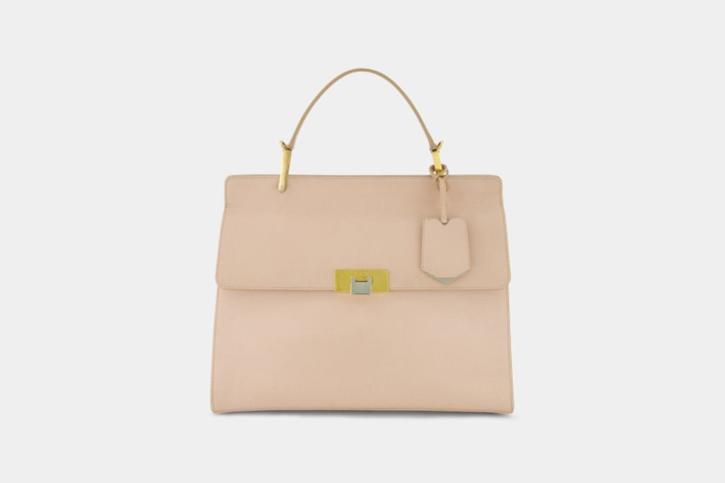 Balenciaga Leather Le Dix Cartable Two-Way Bag - Beige