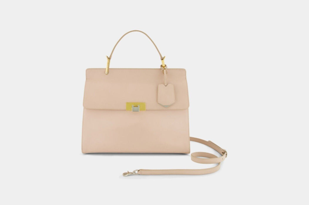 Balenciaga Leather Le Dix Cartable Two-Way Bag - Beige