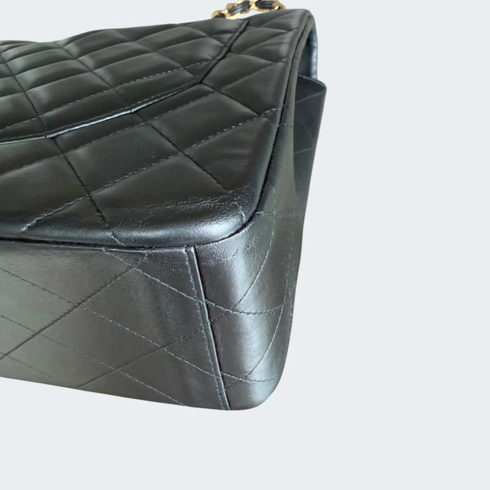 Chanel Classic flap maxi quilted lambskin GHW- Black