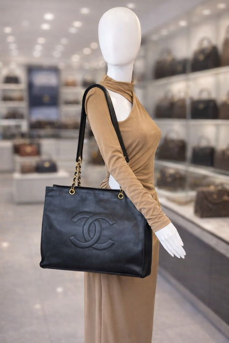 Chanel Vintage Timeless CC XL Caviar Leather Tote – Black