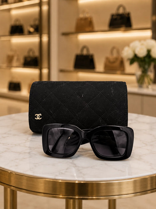 Chanel 5483 Black Polarised Sunglasses | Luxe Indulgence