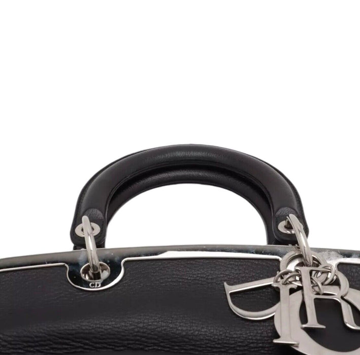 Christian Dior Granville Two-Way Leather Bag - Black
