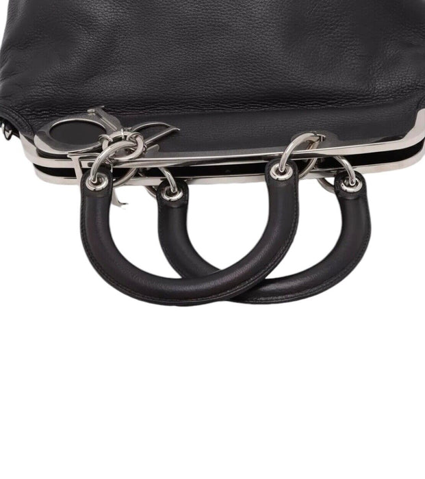 Christian Dior Granville Two-Way Leather Bag - Black
