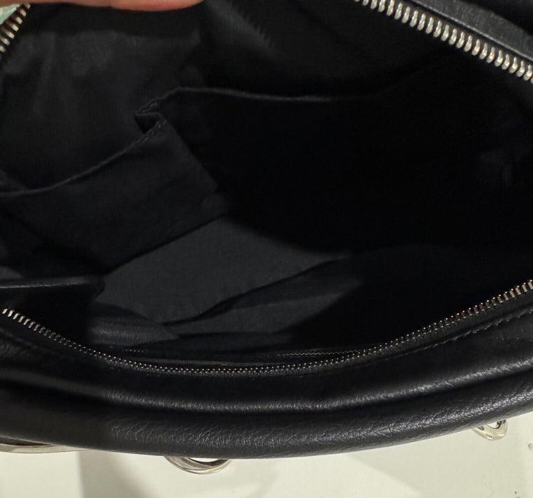Christian Dior Granville Two-Way Leather Bag - Black