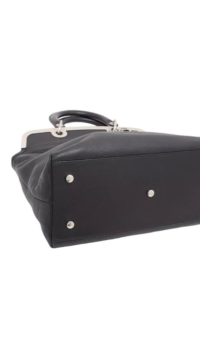 Christian Dior Granville Two-Way Leather Bag - Black