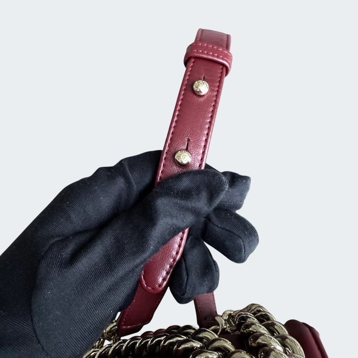 Chanel Boy medium quilted lambskin GHW-  Burgundy