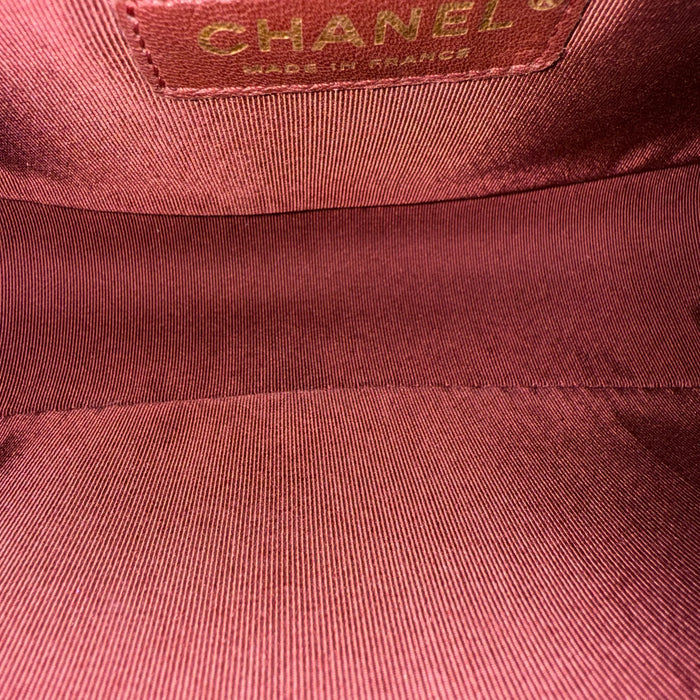 Chanel Boy medium quilted lambskin GHW-  Burgundy