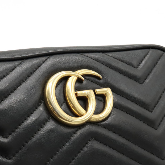 Gucci GG Marmont Two-Way Leather Camera Bag - Black