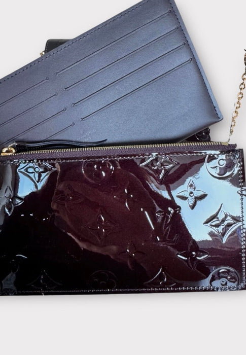Louis Vuitton Felicie Pochette Vernis chain bag- Burgundy