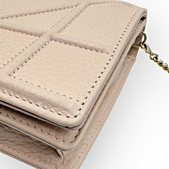 Christian Dior Diorama Wallet on Chain in pale pink