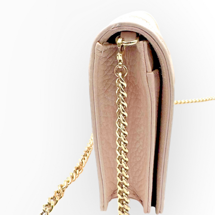 Christian Dior Diorama Wallet on Chain in pale pink
