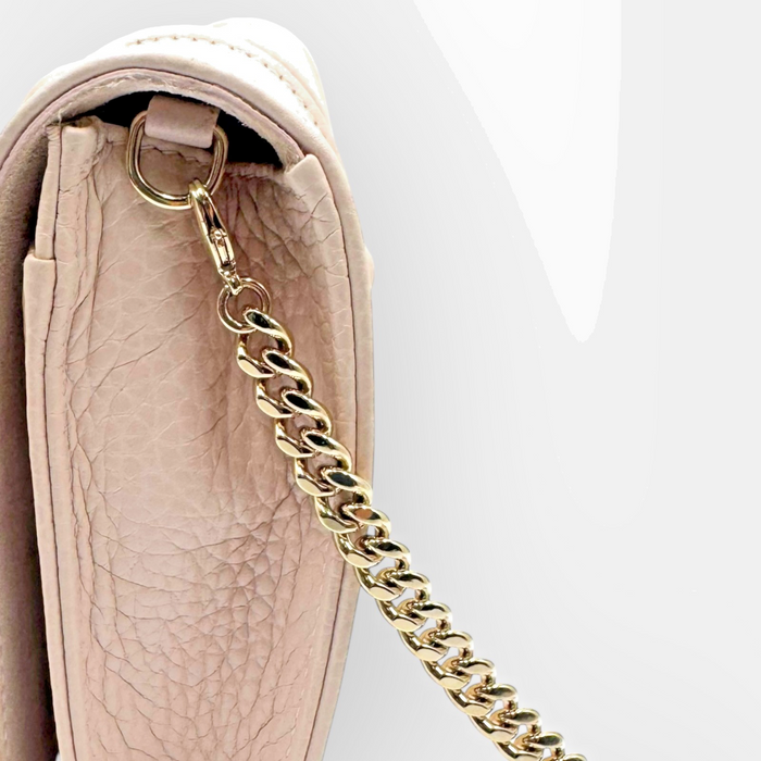 Christian Dior Diorama Wallet on Chain in pale pink