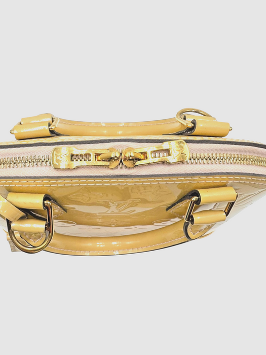 LOUIS VUITTON Citrine Monogram Vernis Alma BB Bag