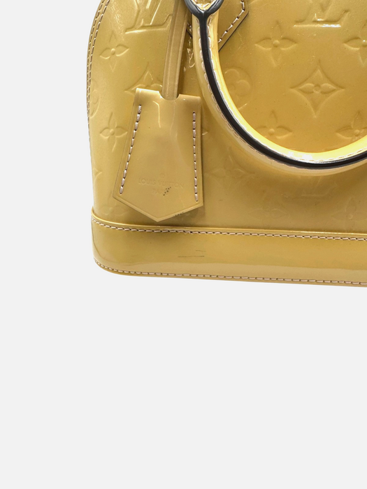 LOUIS VUITTON Citrine Monogram Vernis Alma BB Bag