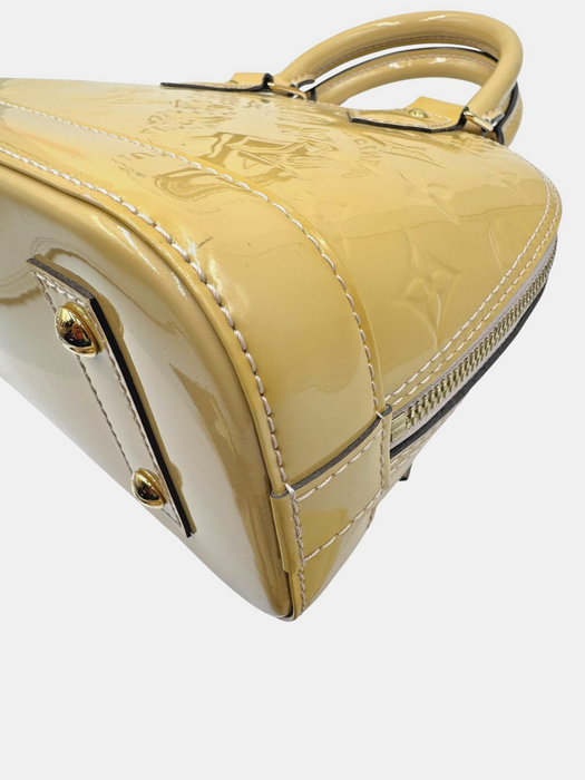 LOUIS VUITTON Citrine Monogram Vernis Alma BB Bag