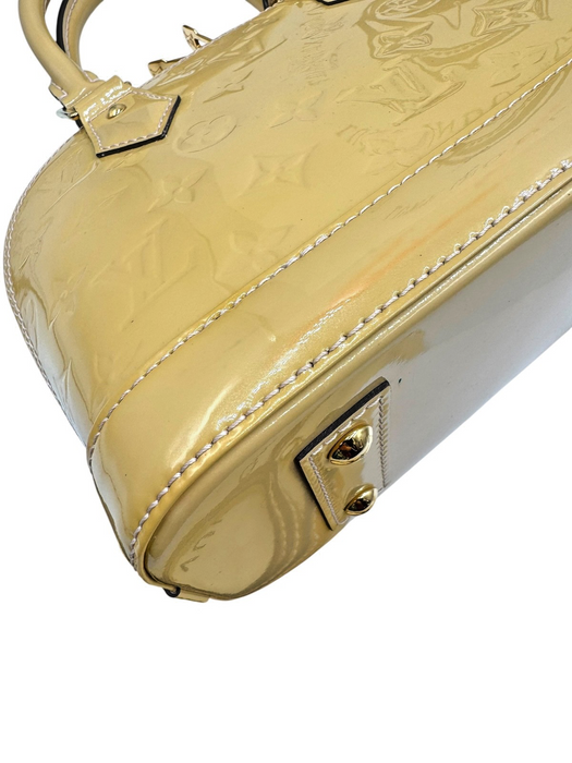 LOUIS VUITTON Citrine Monogram Vernis Alma BB Bag