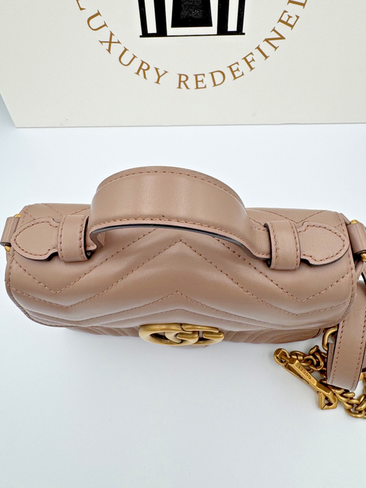 Gucci GG Marmont Mini Top Handle Bag Dusty pink