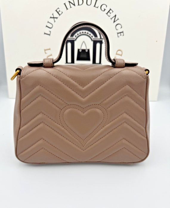 Gucci GG Marmont Mini Top Handle Bag Dusty pink