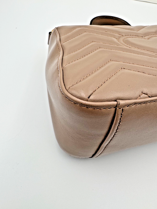 Gucci GG Marmont Mini Top Handle Bag Dusty pink