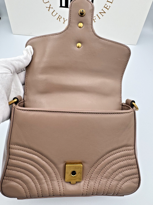 Gucci GG Marmont Mini Top Handle Bag Dusty pink