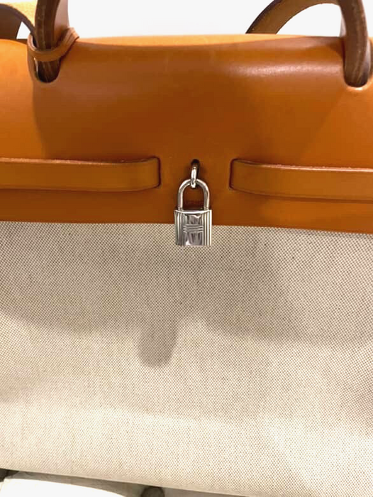 Hermes Herbag 39 Toile shoulder bag