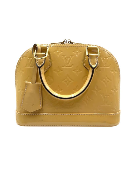 LOUIS VUITTON Citrine Monogram Vernis Alma BB Bag