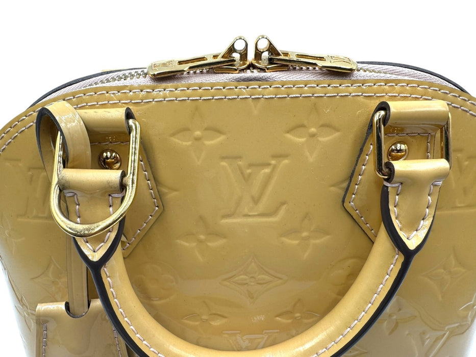 LOUIS VUITTON Citrine Monogram Vernis Alma BB Bag